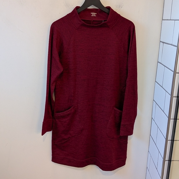Toad&Co Women's Red Intermezzo Mock Neck Knit Dress Large - Picture 2 of 8